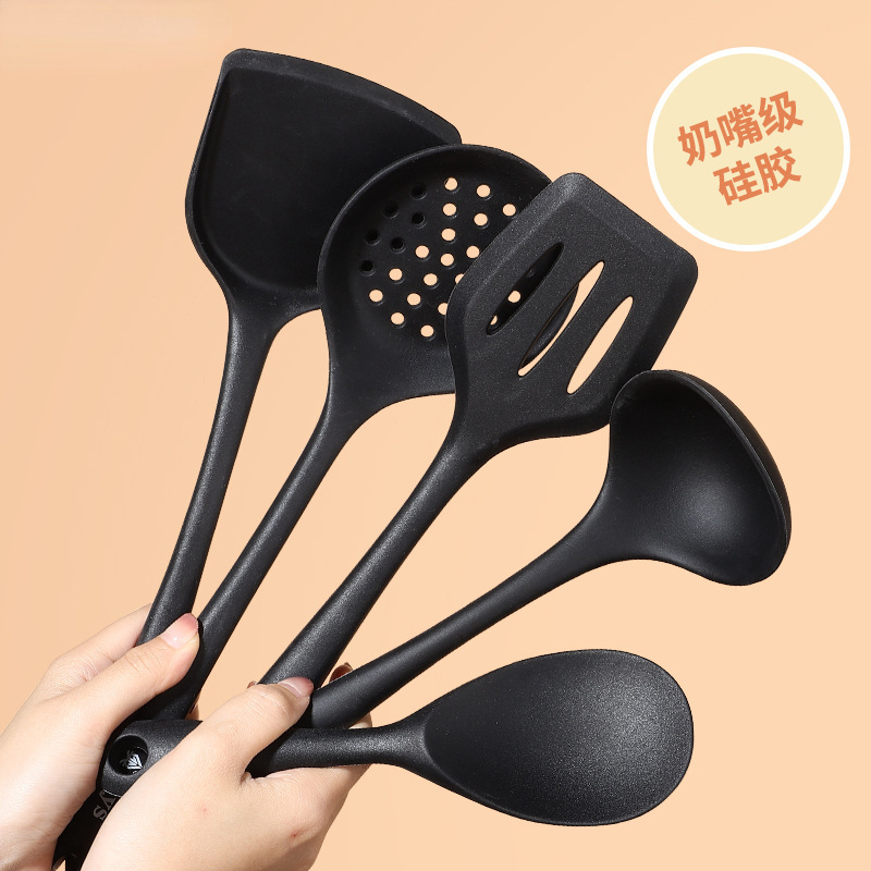 Silicone resistente a altas temperaturas cucharas de regalos sopa de sopa de sopa antiadherente casera sopa de mango largo gran fábrica directa otros