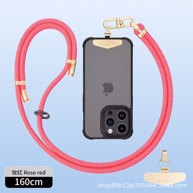 8mmクロスボディ、バックホルターネック携帯電話ストラップ、調節可能なハイエンドメタルバックルスペーサー、屋外紛失防止カメラストラップ|undefined
