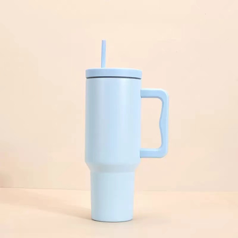 Taza de hielo con mango taza de gran capacidad unisex 304 taza de acero inoxidable portátil para automóviles al por mayor sin