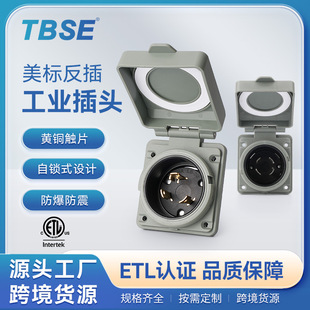 Shengchuang/Tbse American Standard Anti-Detachment Plug Industrial Plug 20A30A125/250V Waterproof Self-Locking Anti-Detachment