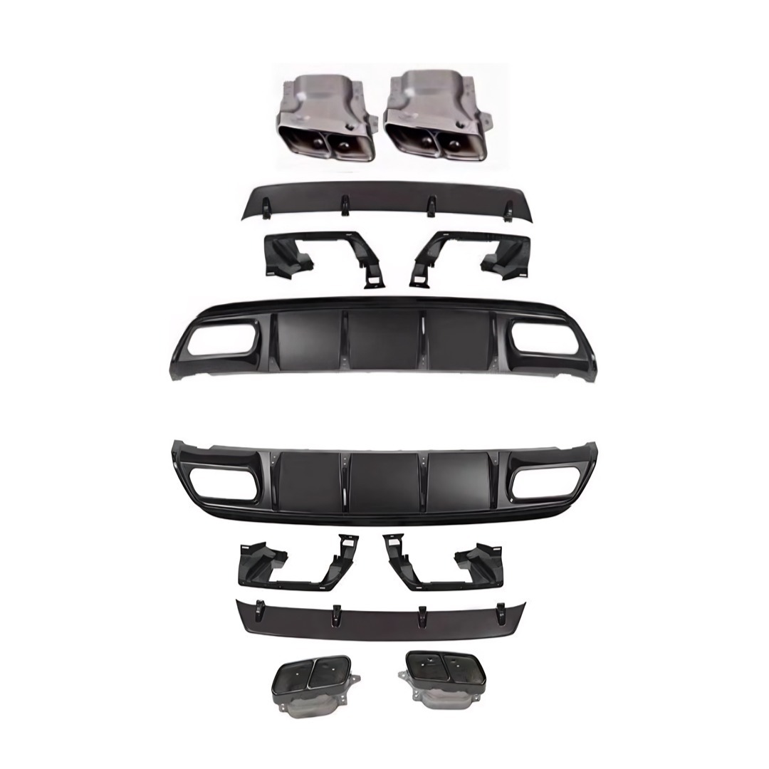 Suitable for 2013-2018 Mercedes-Benz A-Class W176 modified to A45 rear lip kit, made of PP material, for original vehicle replacement installation