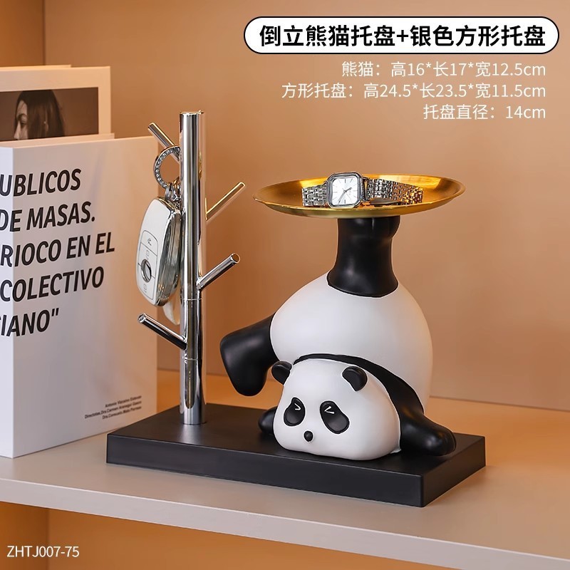 クリエイティブパンダワインキャビネット装飾品リビングルームテレビキャビネットサイドボード装飾玄関靴キャビネットホームクラフト|undefined