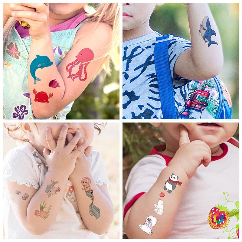 Children's Tattoo Stickers Mermaid Car Tattoo Cross-Border Cute Mini Cartoon Waterproof Temporary Tattoo Sticker Set Children's Tattoo Stickers Mermaid Car Tattoo Cross-Border Cute Mini Cartoon Waterproof Temporary Tattoo Sticker Set