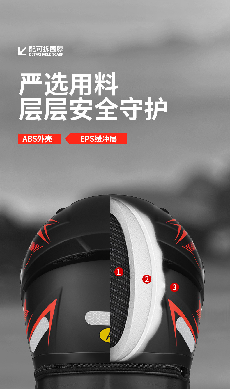 3C Certified Electric Motorcycle Helmet Winter Warm Full Helmet