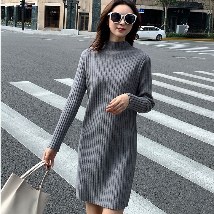 Core-spun yarn bottoming sweater women's...