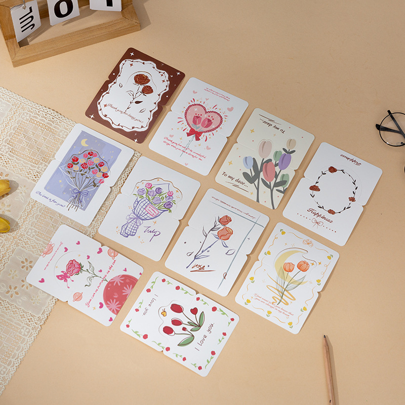 Women's Day Mother's Day Romantic Encounter Greeting Card Lover's Thanksgiving Neutral Teacher's Day Flower Shop Blessing Card Message Wholesale