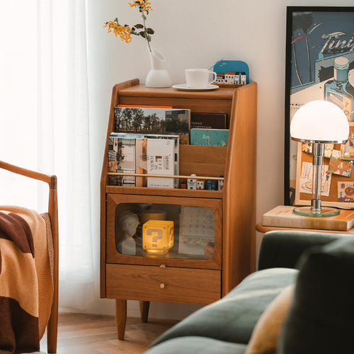Wooden Small Bookshelf/Simple Multifunctional Corner Cabinet/Storage Cabinet/Nordic Storage Cabinet for MuLin/Fangtang Magazine Cabinet
