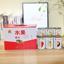 礼盒装新鲜水果罐头6罐黄桃罐头整箱零食饮料杨梅葡萄杏什锦橘子