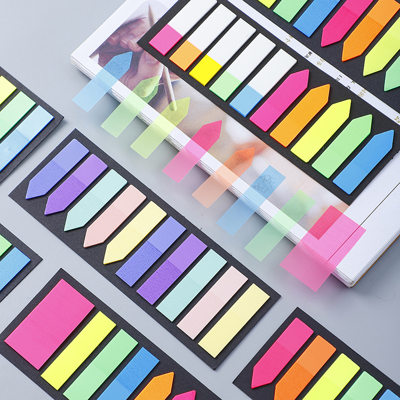 Sticky Note Creative Strong Adhesive Labels, Writing Index Tabs, Stress Relief Fluorescent Labels, Cute Transparent Sticky Notes