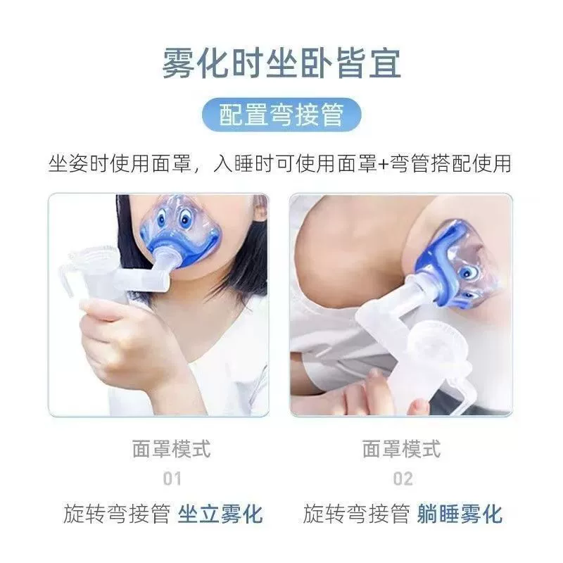 Помповой ингалятор Nebulizer BRM-077llll детский бытовой компрессионный распыляющий ингалятор с регулируемой пластмассовой объемной туманности