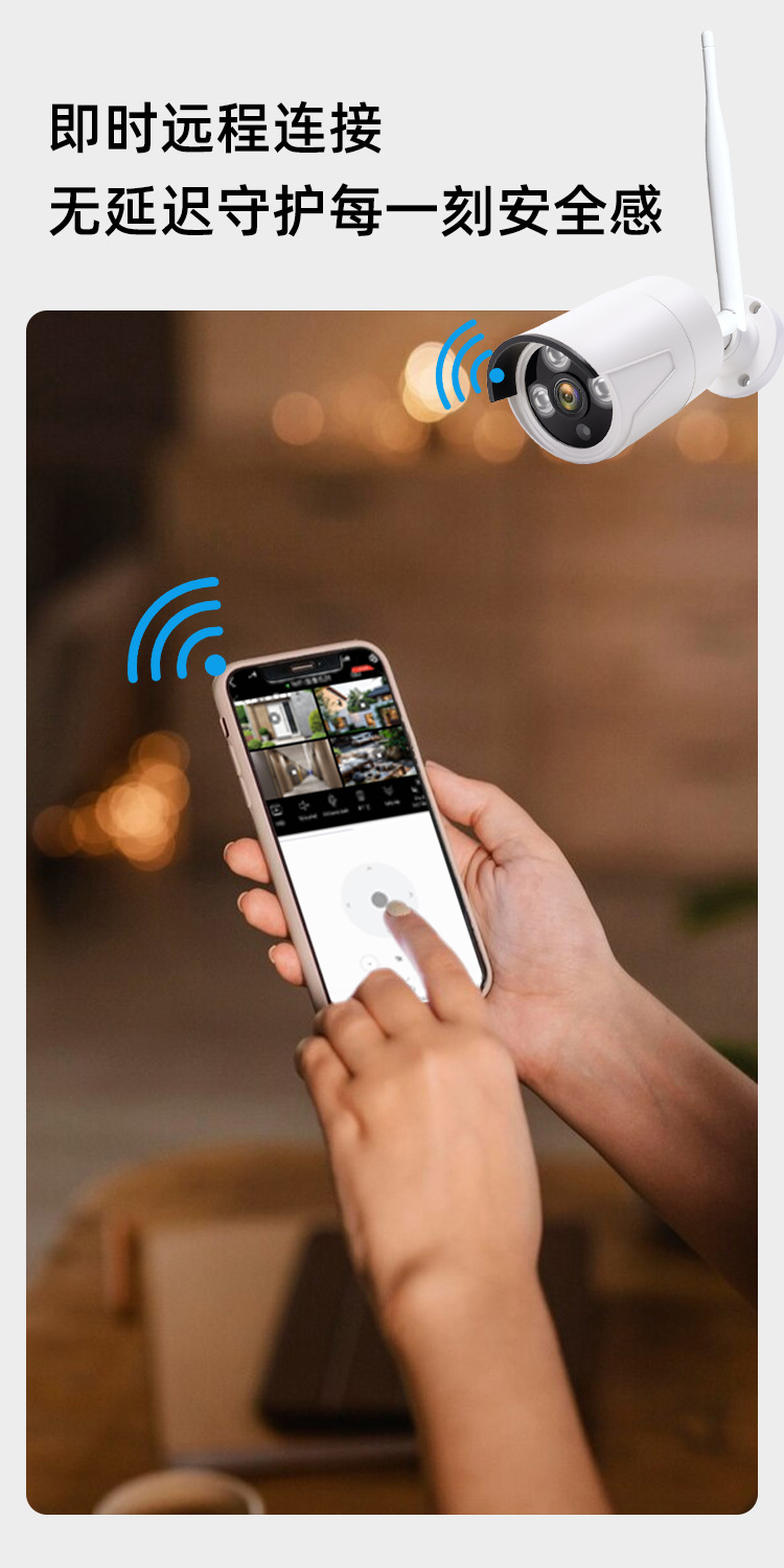 4-Kanal-3MP-WiFi-Kamera-Systemset