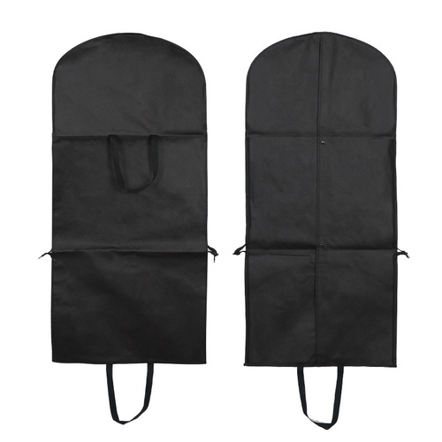 Dust-Proof Overcoat Zipper Long Dress Storage Bag Non-Woven Handheld Suit Dress Dust Bag