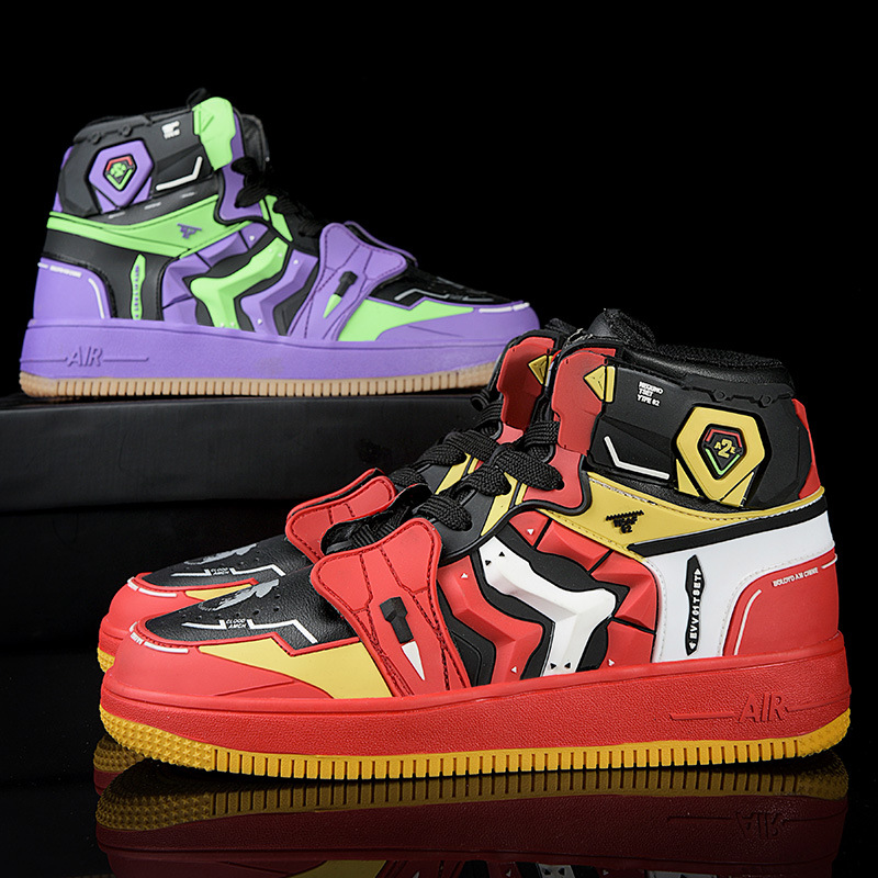 A j No. 1 Machine Co-Branding Limited Edition A j1 High-Top-Sneakers Marke Herrenschuhe Animation EVA Mecha Sports Mandarin Duck Trendschuhe_voghion.com