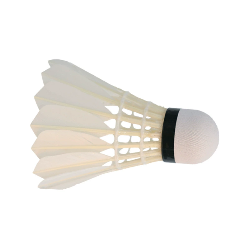 Feather duck badminton shuttlecocks for training, 12-piece pack, with no mark, stable, professional