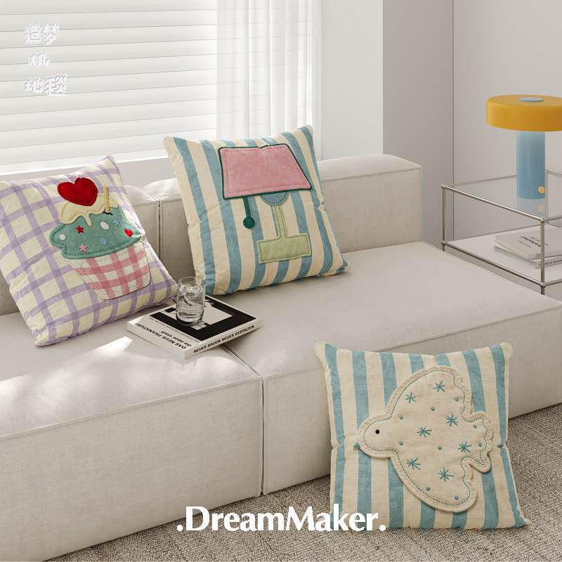 Minimalist striped square pillow with removable cover for office chairs, home living room sofas, and decorative cushions Minimalist striped square pillow with removable cover for office chairs, home living room sofas, and decorative cushions