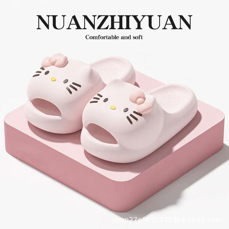Kitty Cat Slippers for Female Students, Soft-Soled Home Slippers with a Stepping-On-Clouds Feel, Summer Cat Slippers for Women, Non-Slip for Outdoor Wear Kitty Cat Slippers for Female Students, Soft-Soled Home Slippers with a Stepping-On-Clouds Feel, Summer Cat Slippers for Women, Non-Slip for Outdoor Wear