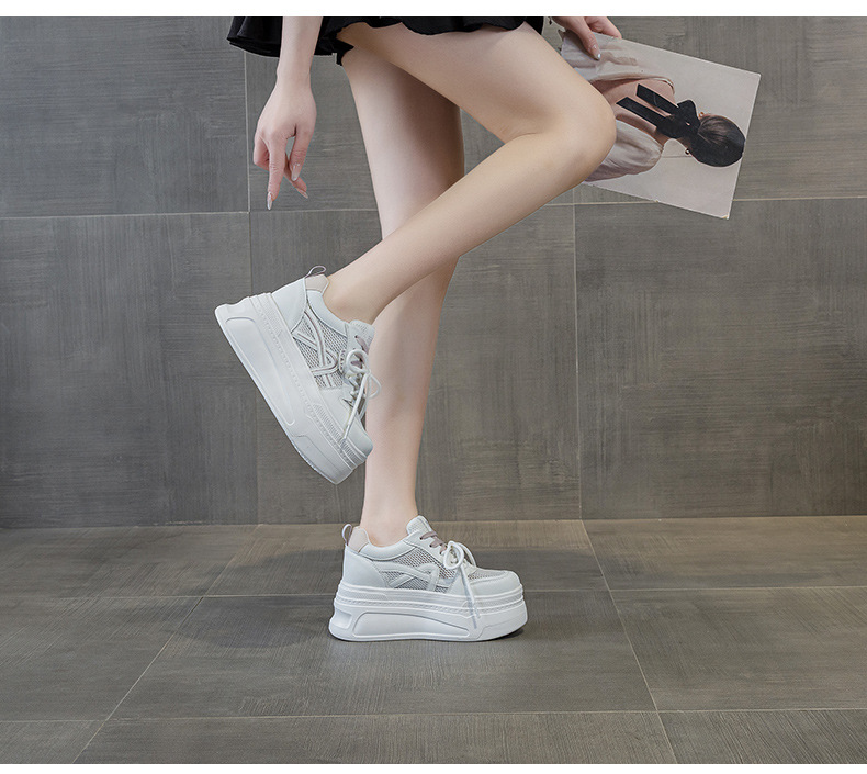 Giày sneaker nữ đế dày tăng chiều cao phong cách thể thao nhẹ — Tím 5057, Mơ 5057 chi tiết 17