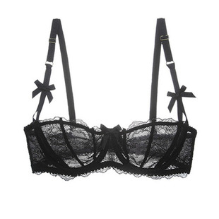 Varsbaby Half Cup Ultra-Thin Intimates Sexy Small Breast Push-Up Bra Lace