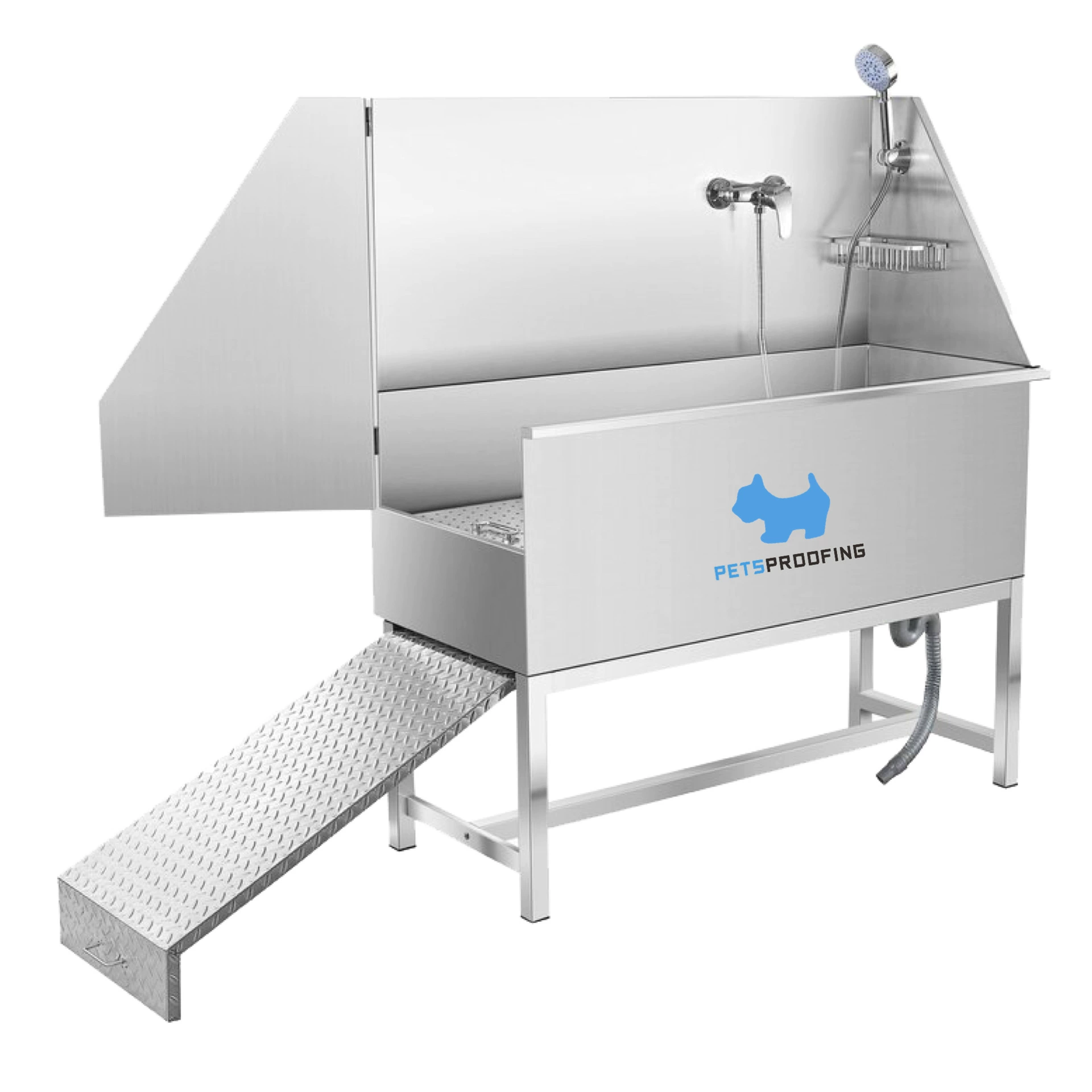 Ванна для купания животных Baichong из нержавеющей стали, для собак, для зоомагазинов, для маленьких и больших собак, особая прочная и утолщенная ванна