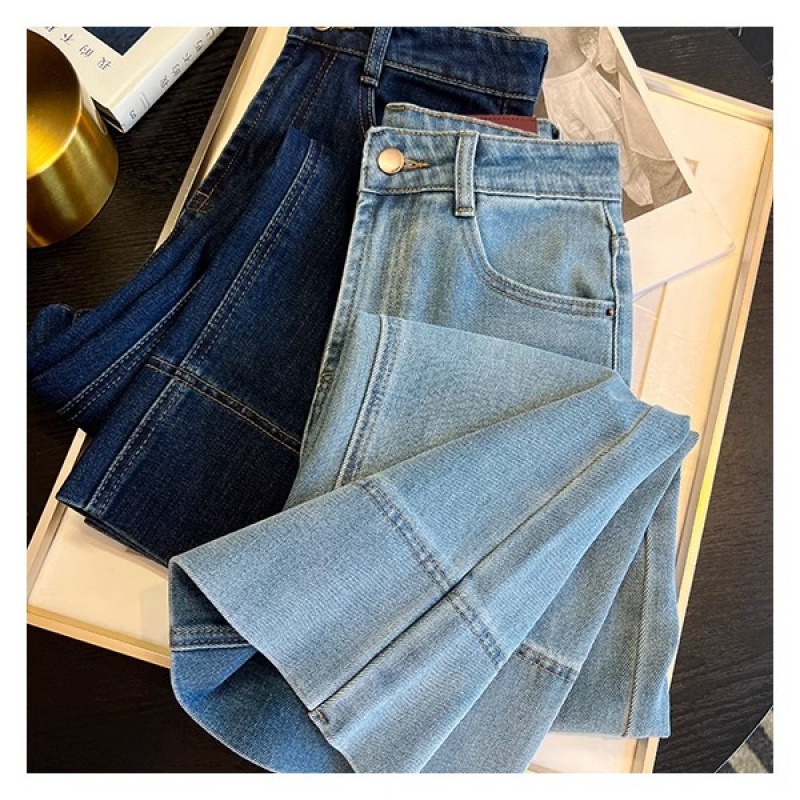 Slim Fit! Slimming Narrow Straight-Leg Jeans for Women, Spring 2026 New Style, Cropped Length for Petite Figures, Cigarette Pants