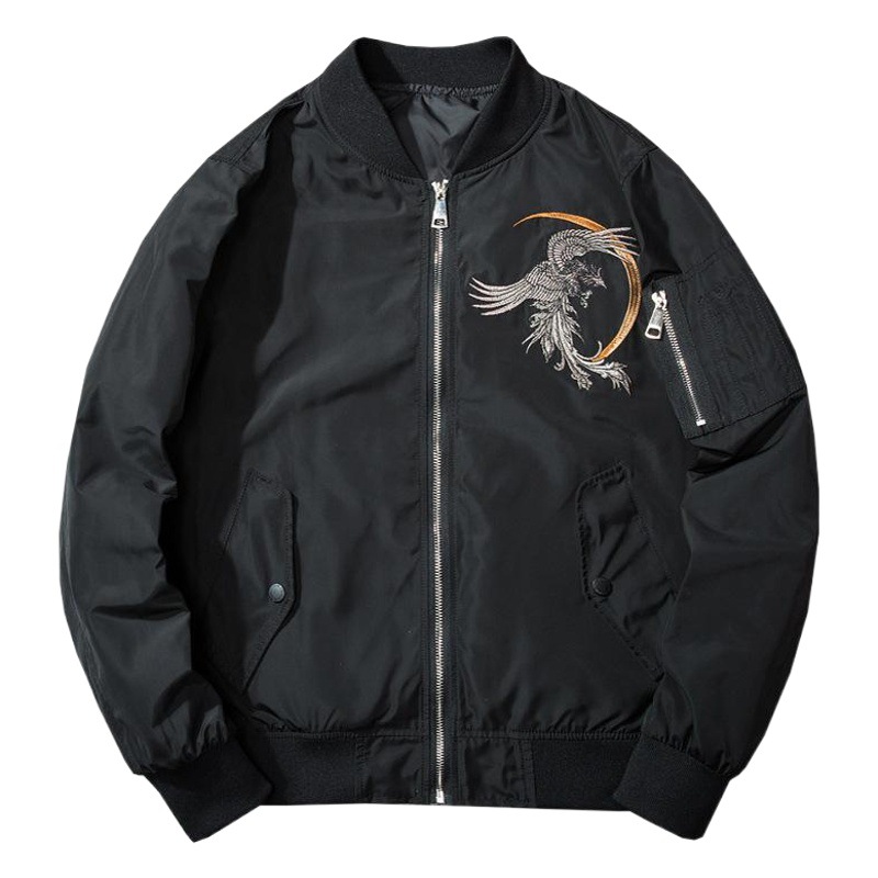 Marca de moda japonesa Yokosuka Phoenix bordado MA-1 chaqueta de piloto de la Fuerza Aérea hombres y mujeres pareja chaqueta de uniforme de béisbol