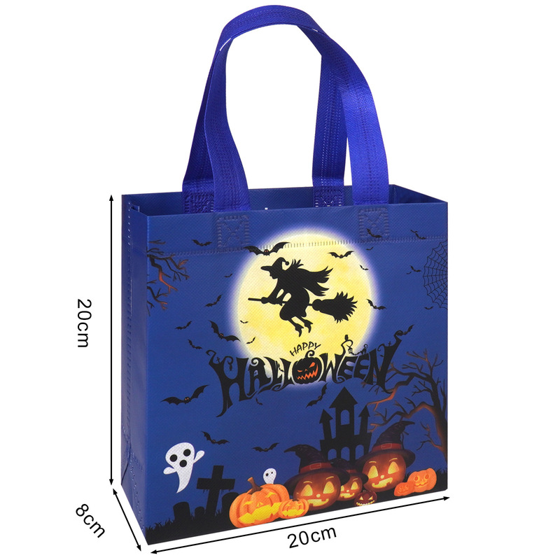 ハロウィンハンドバッグプリントカラフル不織布バッグパーティーギフト包装袋厚手ショッピングバッグカスタム|undefined