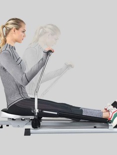 New Hydraulic Rowing Machine for Home Use, Multifunctional Simulation Double Paddle Silent Fitness Equipment for Slimming Belly and Aerobic Exercise