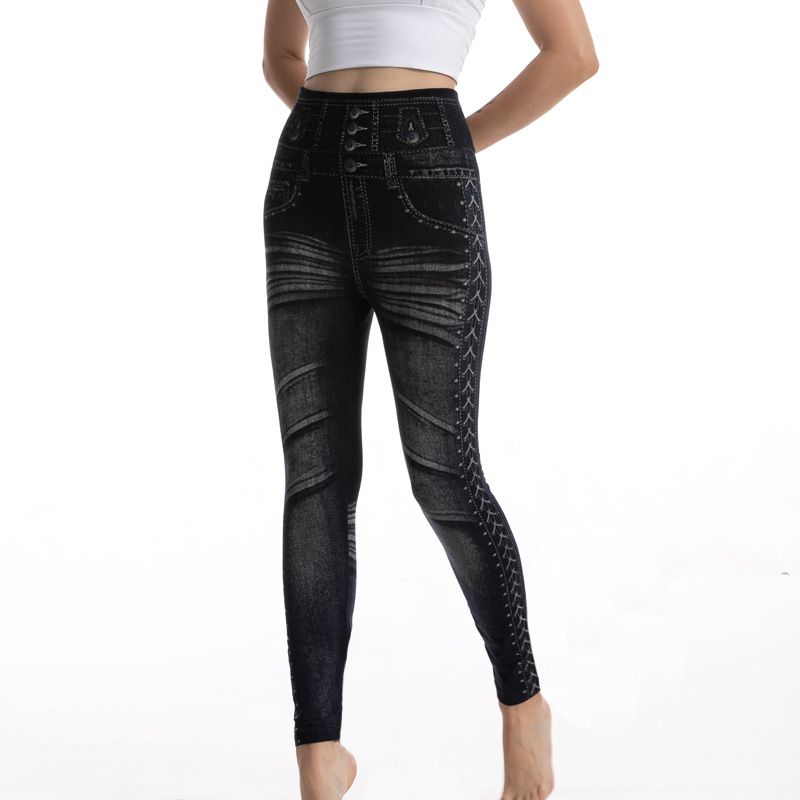 Femmes Du Quotidien Décontractée Bloc De Couleur Toute La Longueur Impression Leggings display picture 3