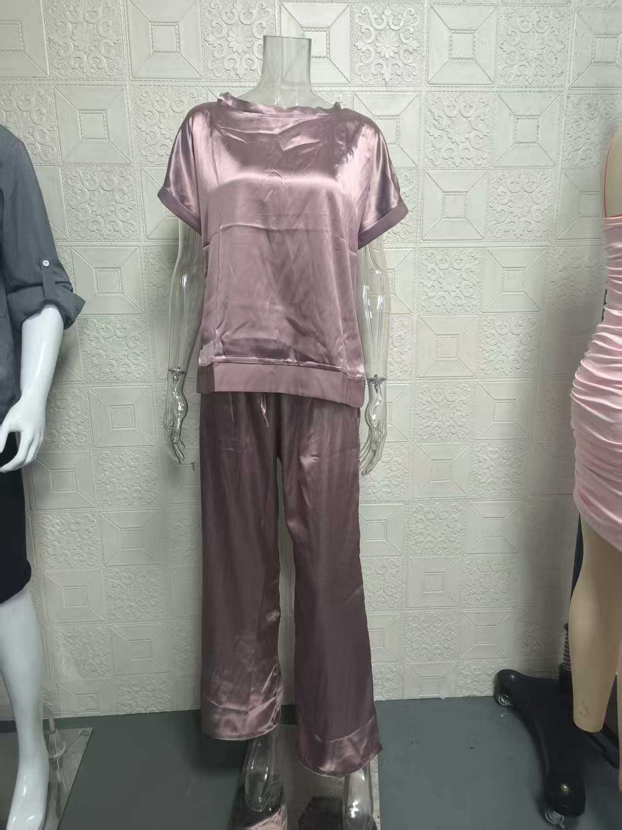 Women's Casual Loose Shirt Wide Leg Trousers Set Spring Summer Trend_ecoleips.com