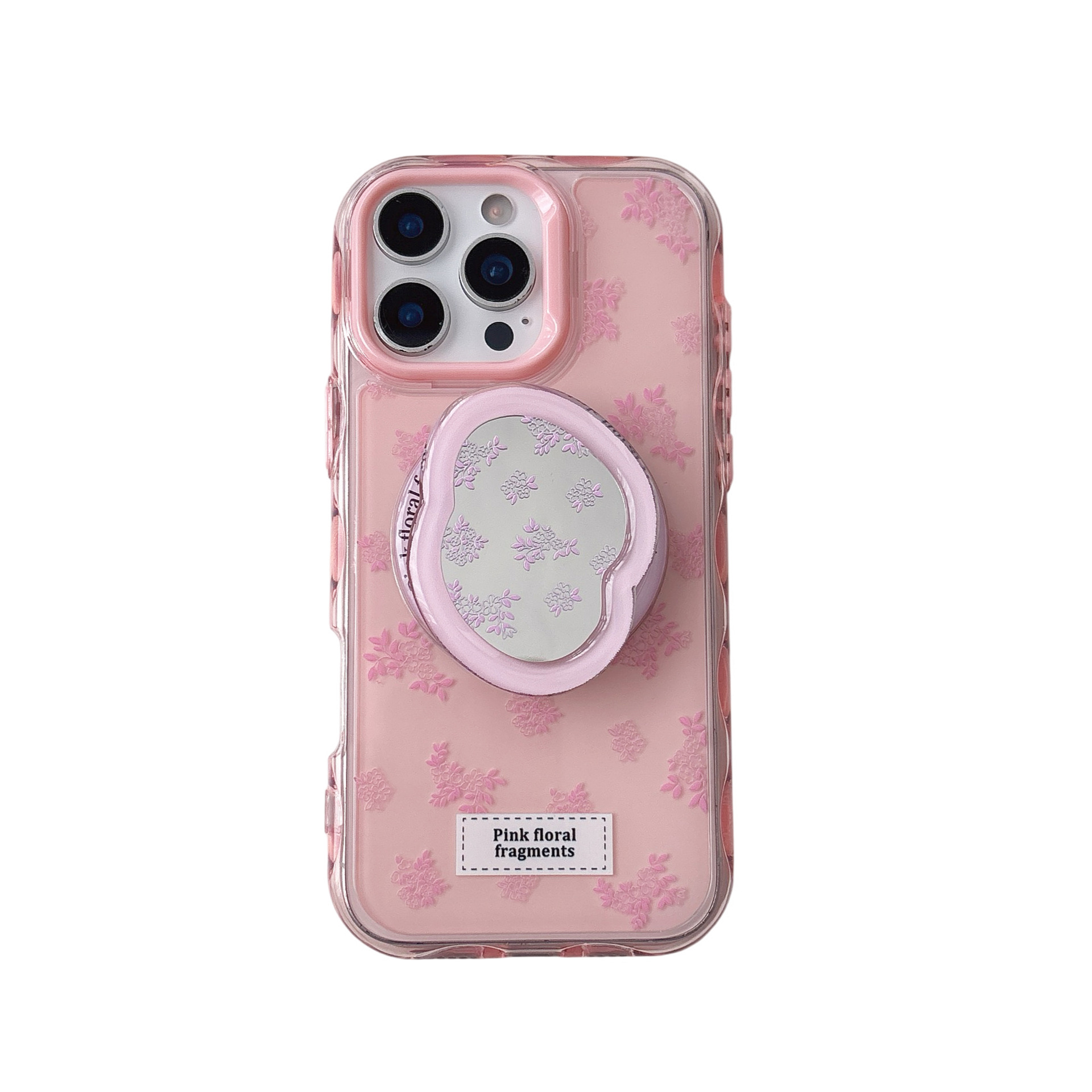 Espejo floral de nicho coreano para Apple 16ProMax funda para teléfono móvil 15Pro magnético 14/13 nuevo 16PM