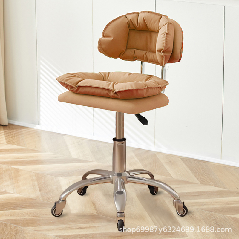 Silla de belleza, taburete especial para uñas y pestañas, respaldo de peluquería, silla elevable, taburete de tocador de dormitorio para niñas en casa