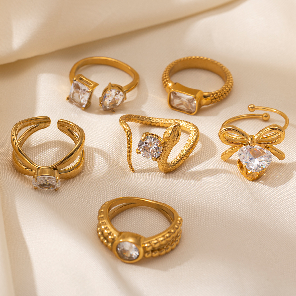 Anillo de acero inoxidable de la UE y los Estados Unidos de la mujer no se desvanece, anillo de titanio de nicho, joyas de mano de alta calidad