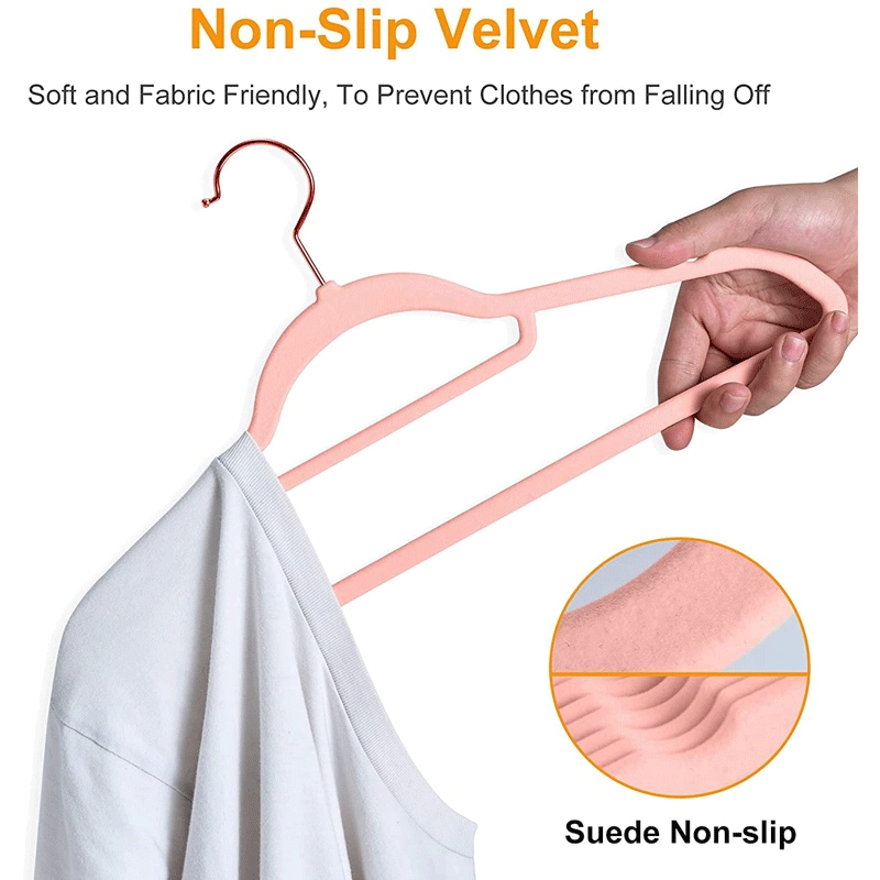 Плюшевый не-slip держатель для одежды, 45 см, розово-золотой swivel крючок