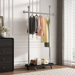 中古衣帽架可移动卧室挂衣服架子客厅入户玄关落地家用简易收纳架