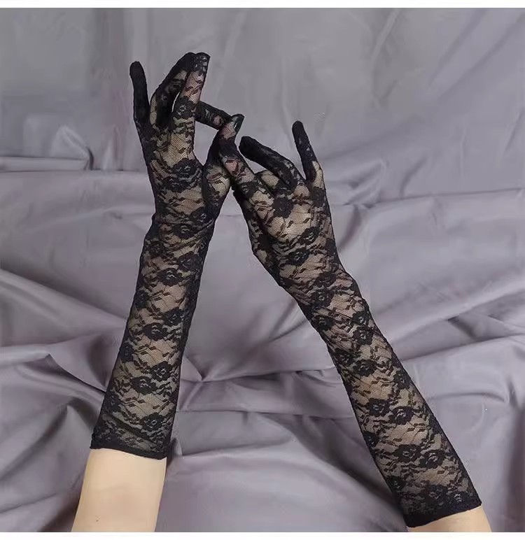 Guantes largos para mujer de encaje de moda al por mayor
