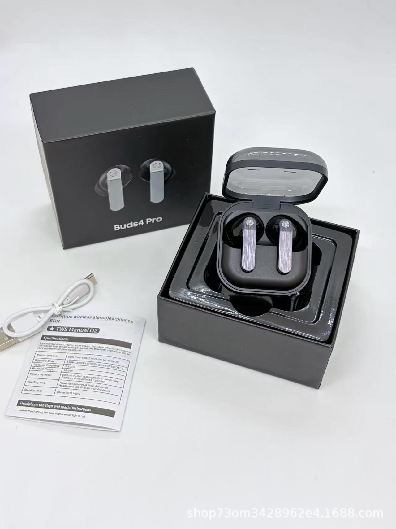 Bluetooth Earbuds 2026 New Model Buds4 Pro Long Battery Life Wireless Earbuds In-Ear TWS Export