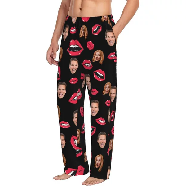 Cross-border Europe and America Amazon Explosions Pajama Pants Digital Printing Outwear Home Pajama Pants Loose Pants Photo Design