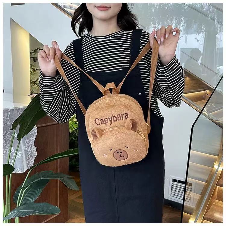 Japanese-style Katto Capibara children's schoolbags, plush toys, backpacks, cute dolls, claw machine figurines, gifts undefined