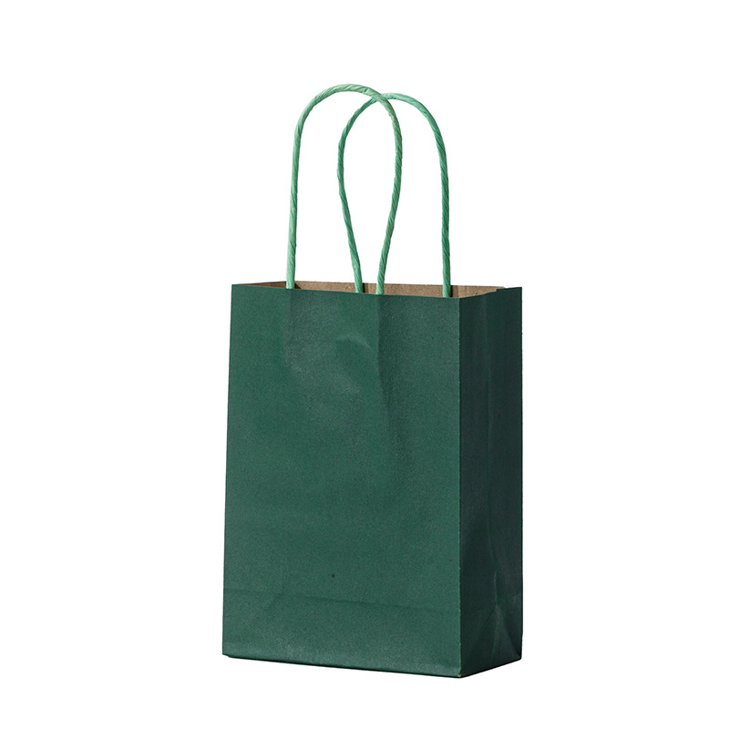 Mini bolsa de regalo portátil de color sólido de papel Kraft simple regalo de color caramelo compras bolsa de papel de embalaje universal