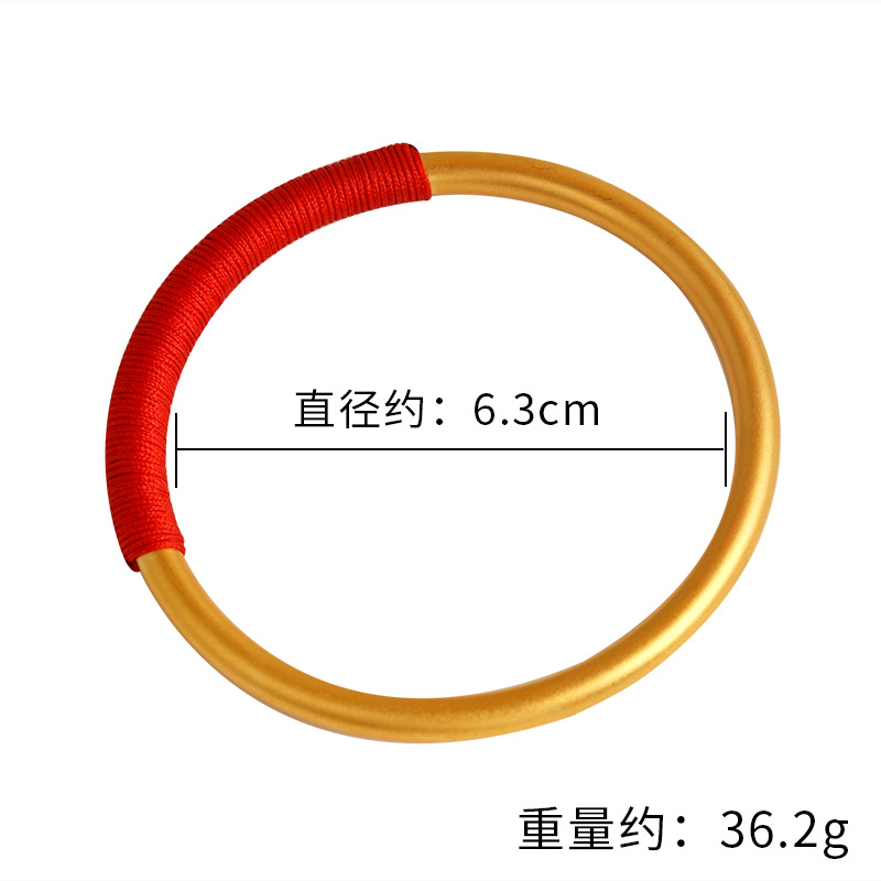 Antigua pulsera de patrimonio sólido rojo cuerda roja anillo liso joyería de la mano pulsera cerrada venta directa de fábrica al por mayor