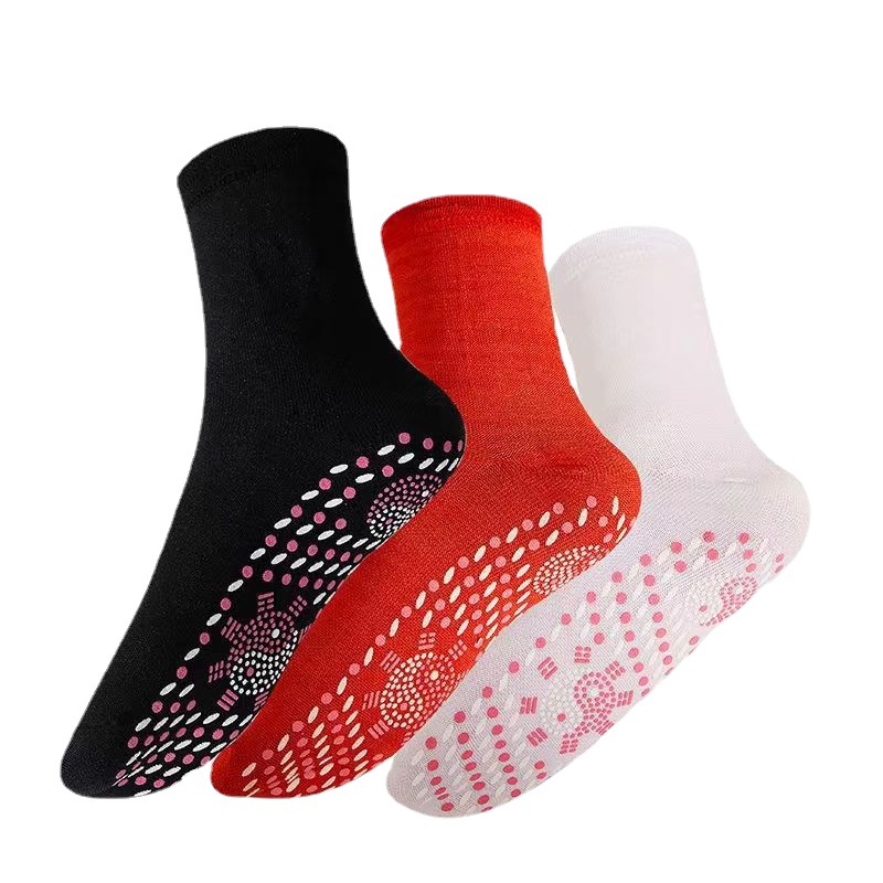 Calcetines de masaje para media pantorrilla de invierno, cómodos, elásticos, transpirables, autocalentables, cálidos, disponibles en paquetes de tres o cinco pares, suministro para exportación.