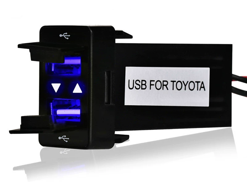 4.2A подходит для нового специального автомобиля Toyota, двойное USB-зарядное устройство, оригинальный переключатель противотуманных фар на USB