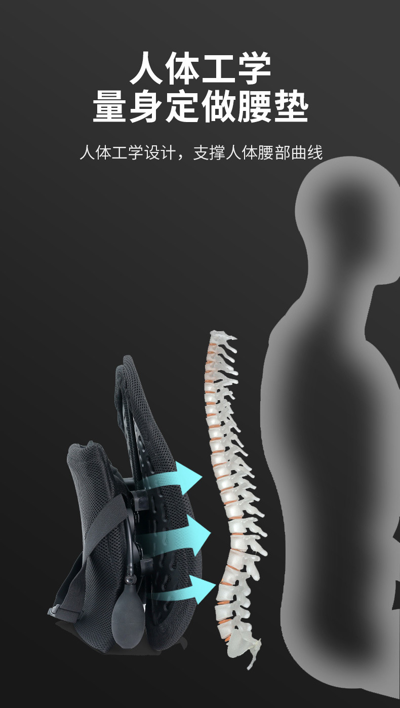 Ergonomic Lumbar Cushion Office Chair Lumbar Pillow Lumbar Support Back Cushion Lumbar Support Sedentary Car Seat Backrest