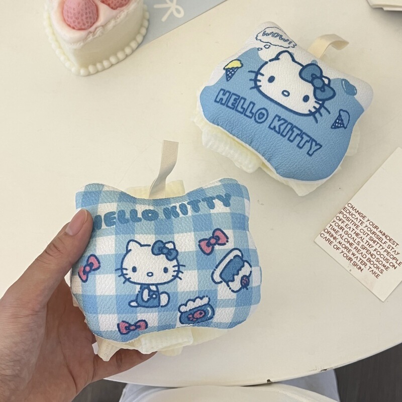 可爱Kitty沐浴球柔软起泡网家用儿童洗澡浴花耐用不易散洗澡神器|undefined