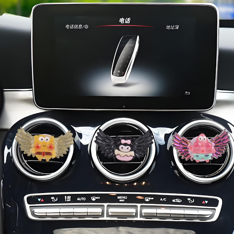 Adornos del automóvil, consola central, accesorios de la pantalla del automóvil, decoración del monitor de la computadora, ala pequeña del automóvil, adornos