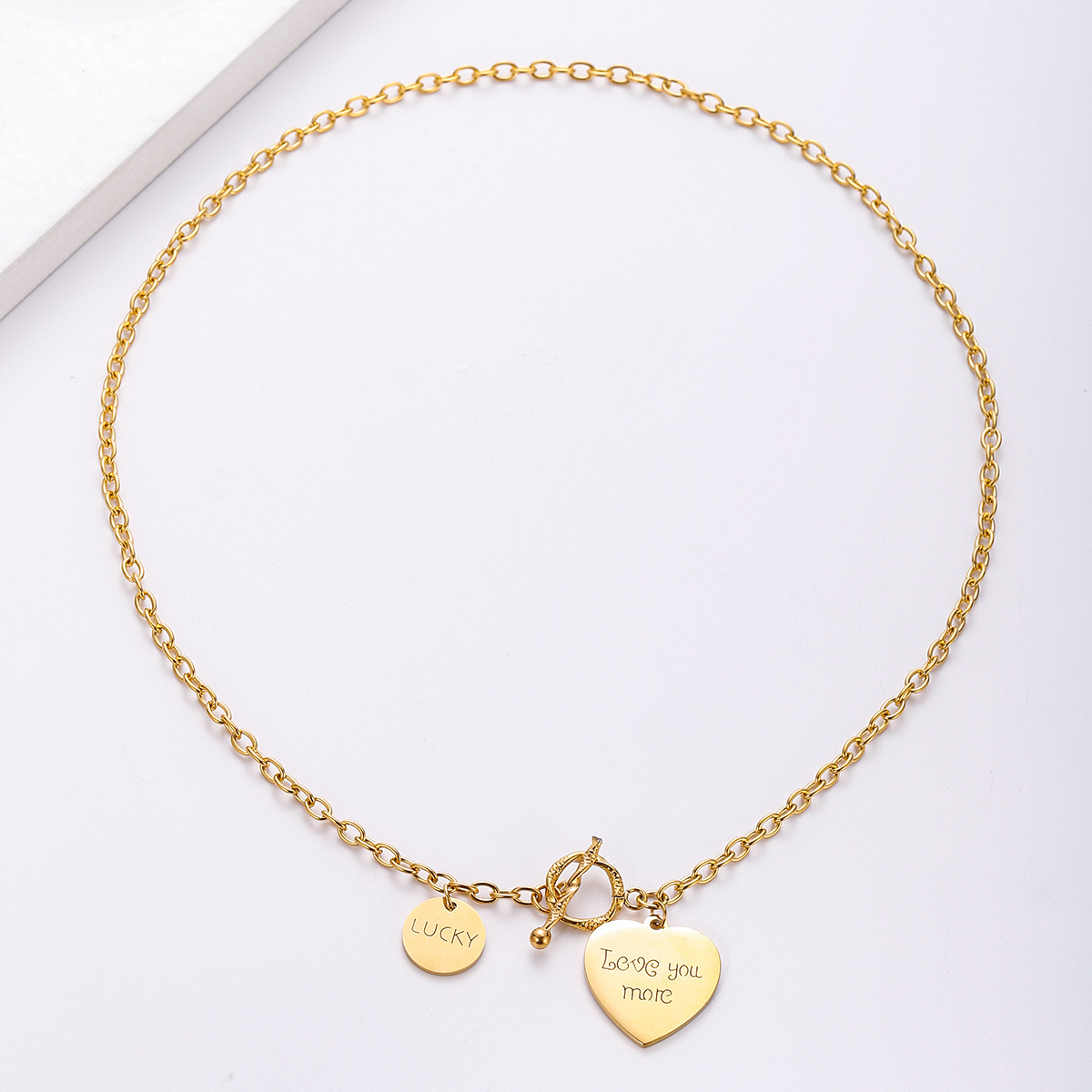 INS Style Heart Shape Copper Plating Pendant Necklace 1 Piece