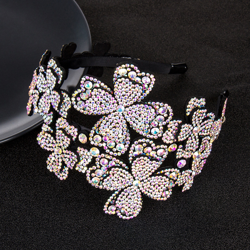 Modern Style Flower Rhinestone Hair Band display picture 1