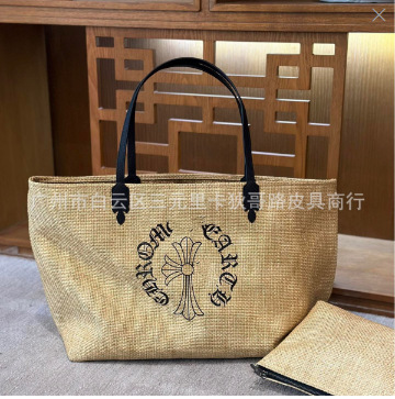 Trendy Work Commuter Bag, Portable Shopping Bag, Large Capacity Niche Retro Linen Letter Woven Tote Bag Trendy Work Commuter Bag, Portable Shopping Bag, Large Capacity Niche Retro Linen Letter Woven Tote Bag