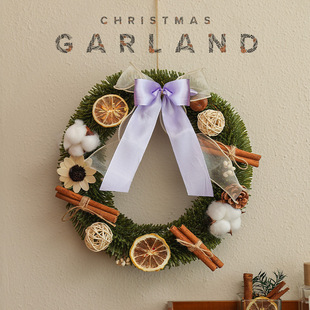 Christmas Decoration Ins Style 15/25cm Mini Christmas Nobel Pine Garland Hanging Car Hanging Home Window Wholesale