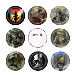 二次元動漫進擊的巨人自由之翼艾倫三笠兵長58MM胸章馬口鐵徽章